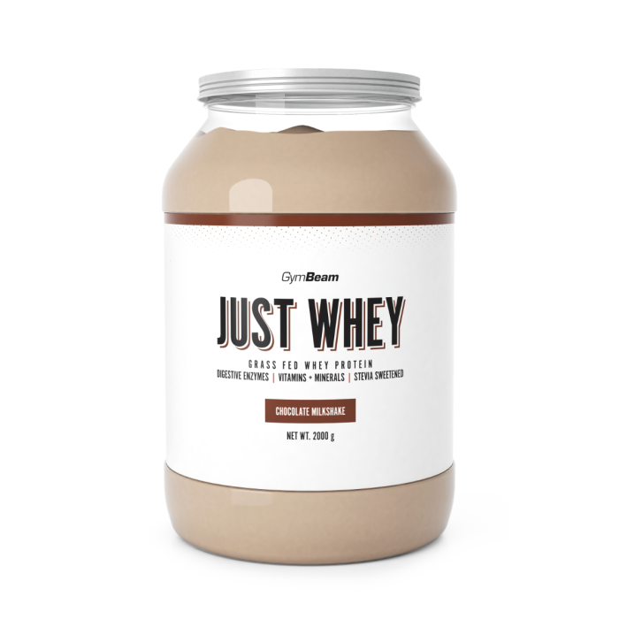 Just Whey beljakovine iz mleka krav proste reje - GymBeam + darilo 2000 g - čokoladni milkshake - 00