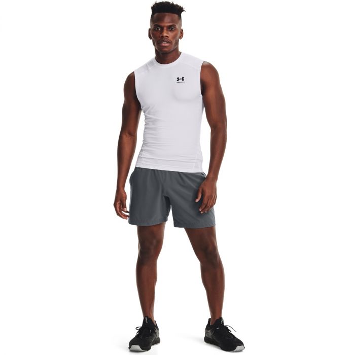 Moška kompresijska majica HG Armour SL White - Under Armour XXL