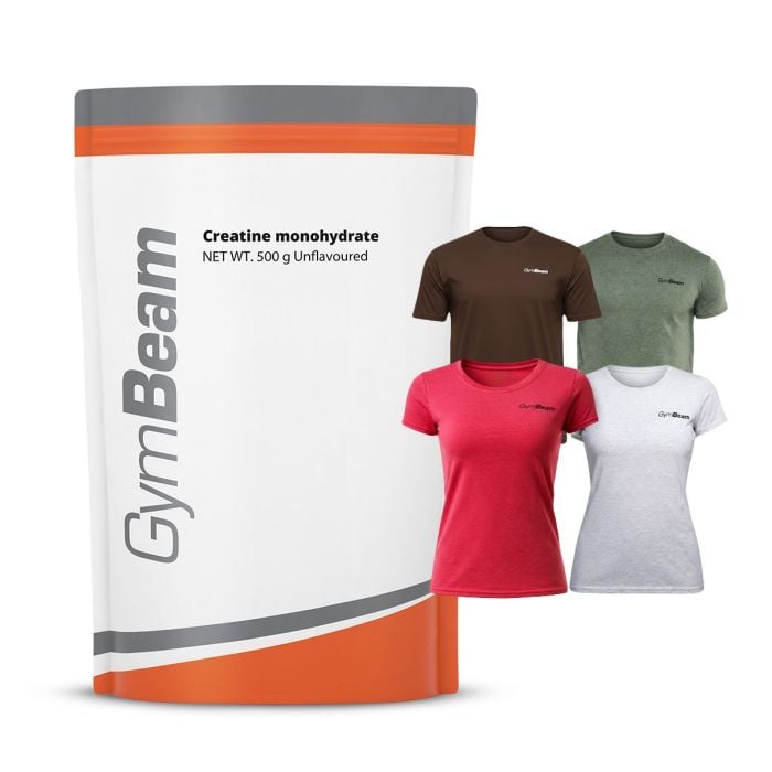 Kreatin 100% Monohidrat - GymBeam 1000 g - brez okusa - 00