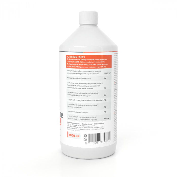 L-karnitin - GymBeam 500 ml - gozdni sadeži