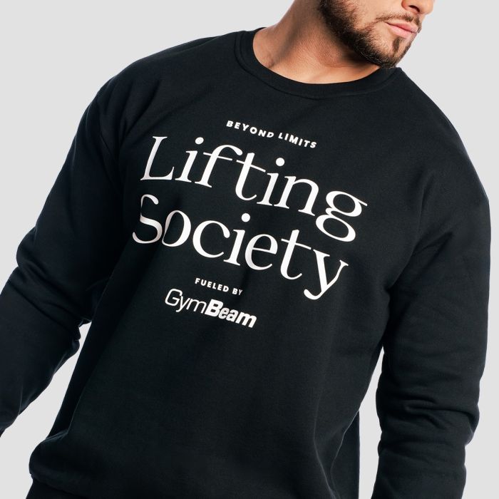 Pulover Lifting Society Black - GymBeam XXL
