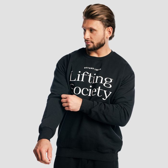 Pulover Lifting Society Black - GymBeam XXL