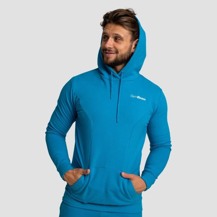 Pulover s kapuco Limitless Aquamarine - GymBeam XL