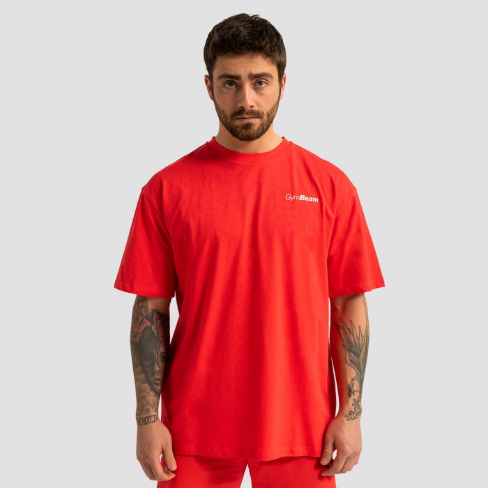 Oversized Limitless Majica Hot Red - GymBeam