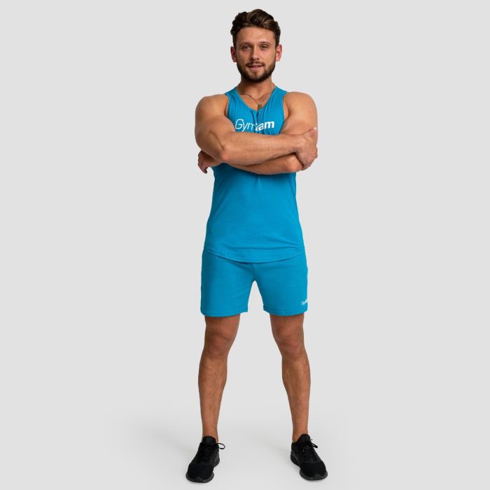 Moška majica brez rokavov Limitless Aquamarine - GymBeam XXL