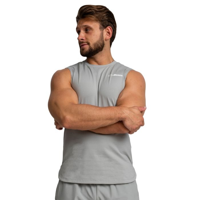 Moška majica brez rokavov TRN Grey - GymBeam XL
