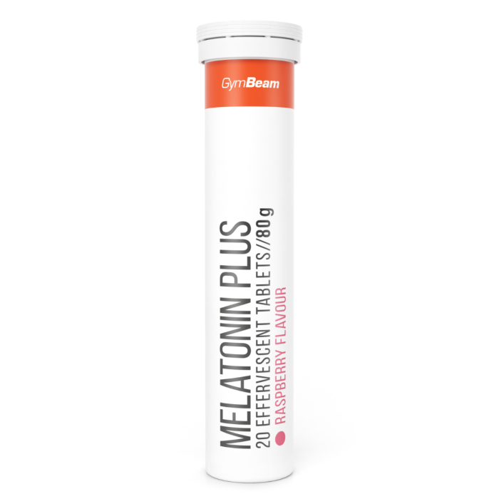 Melatonin plus šumeče tablete - GymBeam 80 g - malina