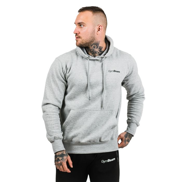 Pulover s kapuco Athlete Grey Black - GymBeam XL