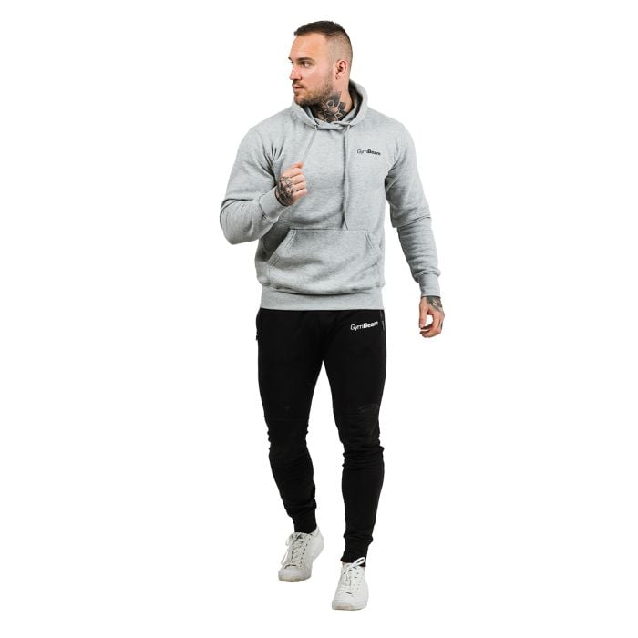 Pulover s kapuco Athlete Grey Black - GymBeam XL