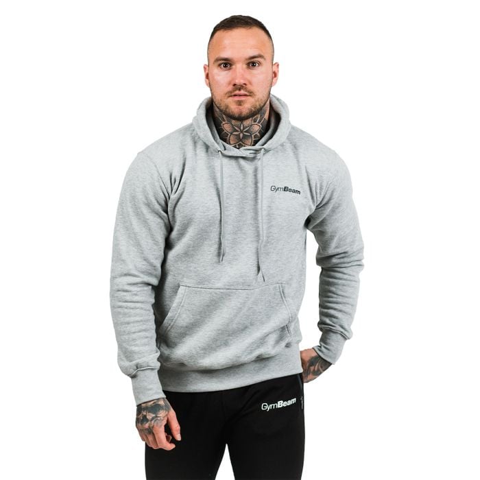 Pulover s kapuco Athlete Grey Black - GymBeam XL