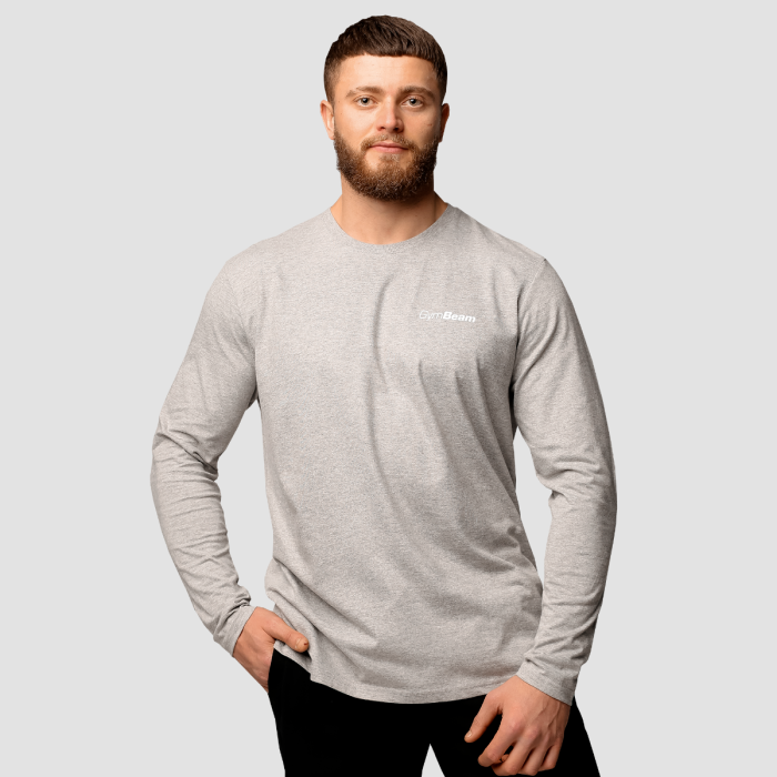 Men‘s Basic Long Sleeve T-Shirt Grey - GymBeam