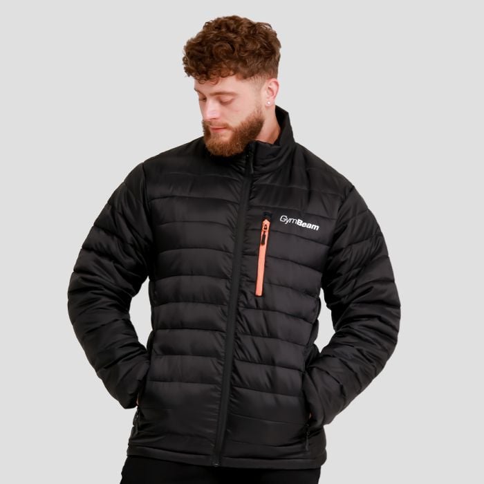 Moška jakna Puffer Black/Orange - GymBeam XL