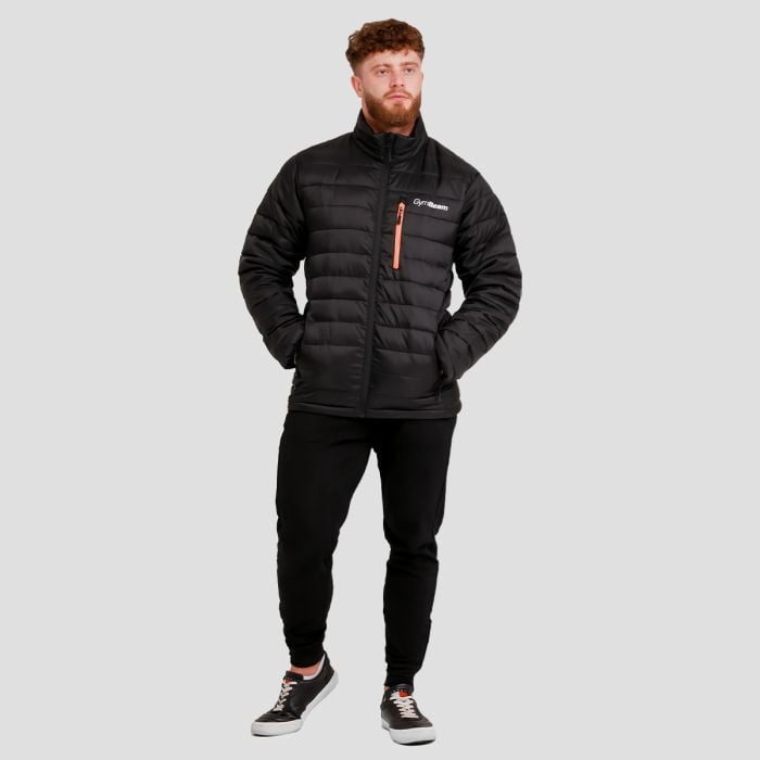 Moška jakna Puffer Black/Orange - GymBeam XL