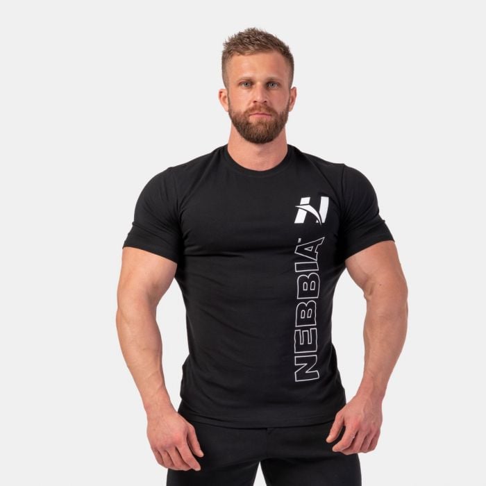 Moška majica Vertical Logo Black - NEBBIA