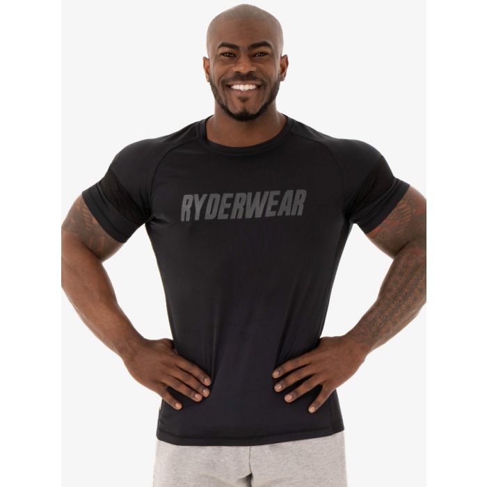 Moška majica s kratkimi rokavi Flex Mesh črna - Ryderwear