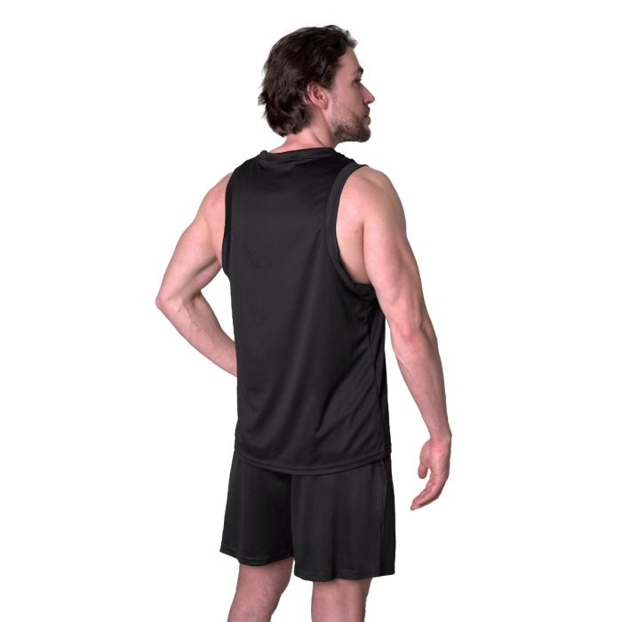 Majica brez rokavov Mesh Essence Black - GymBeam M