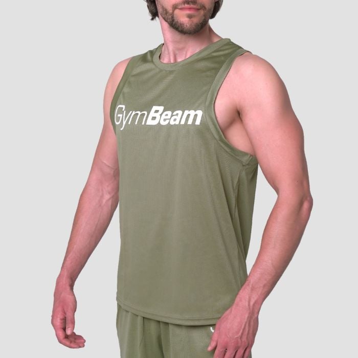 Majica brez rokavov Mesh Essence Green - GymBeam M