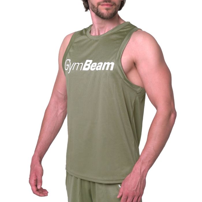 Majica brez rokavov Mesh Essence Green - GymBeam M