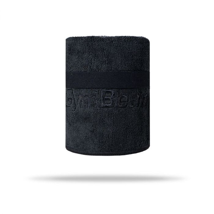Športna brisača iz mikrovlaken, velika črna - Gymbeam