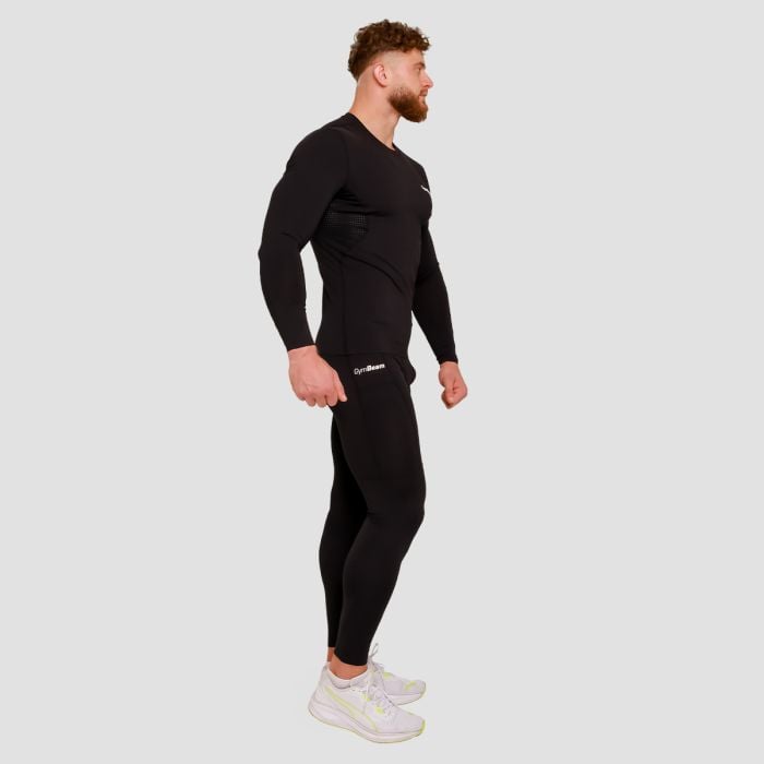 Kompresijska majica z dolgimi rokavi High Black - GymBeam XXXL