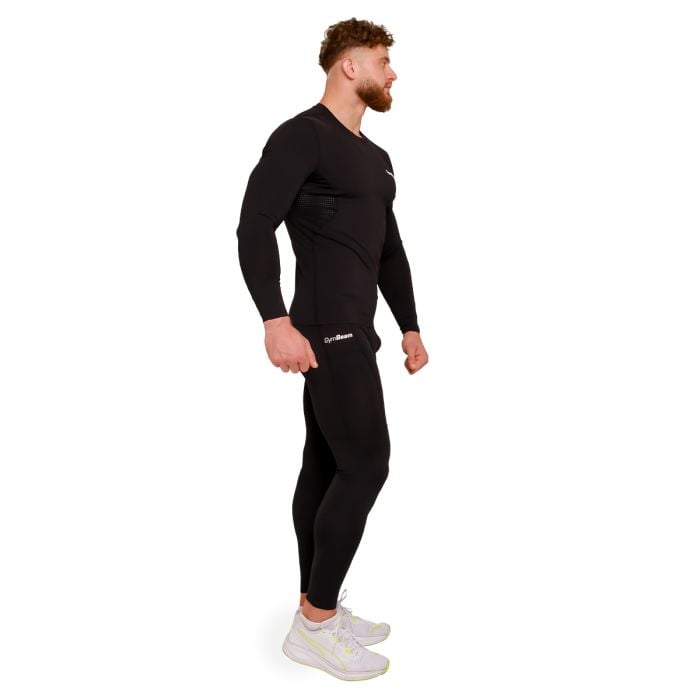 Kompresijska majica z dolgimi rokavi High Black - GymBeam XXXL