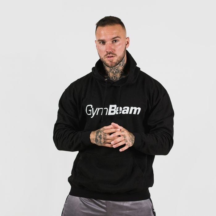 Moški pulover PRO Hoodie Black- GymBeam
