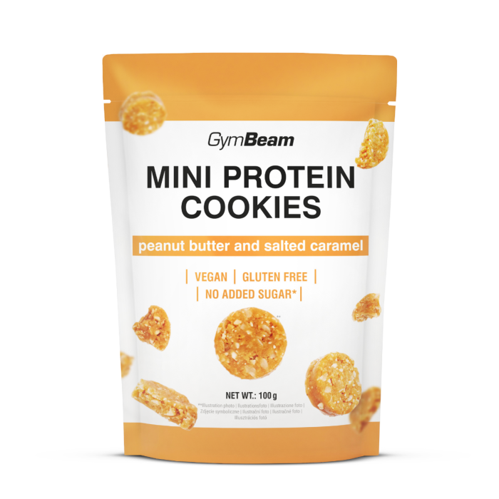 Mini Protein Cookies - GymBeam 100 g - arašidovo maslo - čokolada