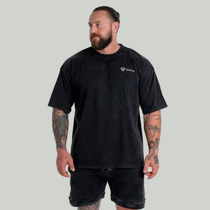 Ohlapna majica Tee Washed Black - STRIX S