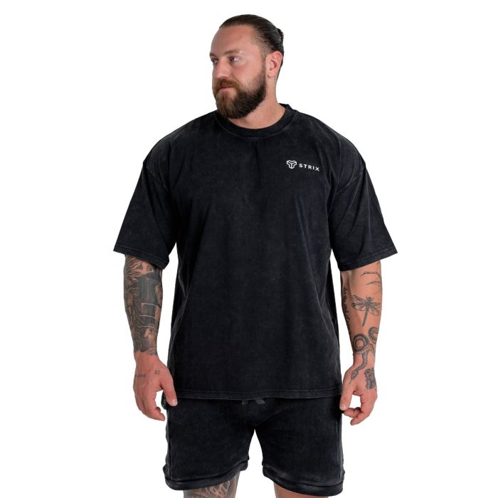 Ohlapna majica Tee Washed Black - STRIX S