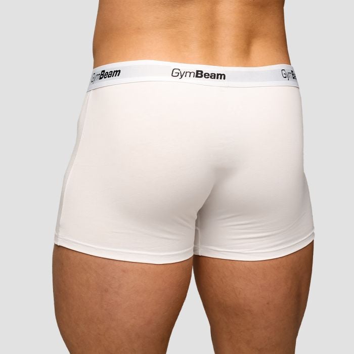 Moške boksarice Essentials 3Pack White - GymBeam XL