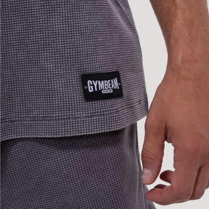 Majica s kratkimi rokavi Persistence Washed Gray - GymBeam XXL