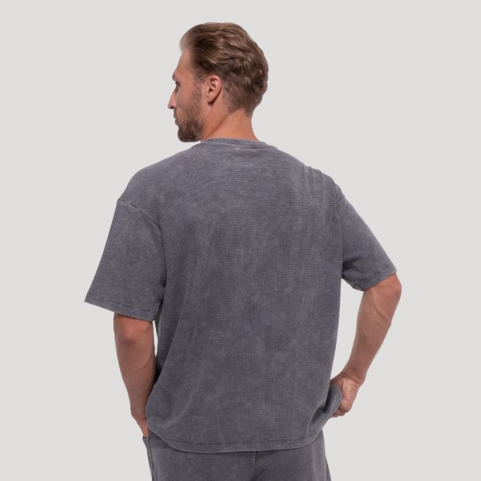 Majica s kratkimi rokavi Persistence Washed Gray - GymBeam XXL