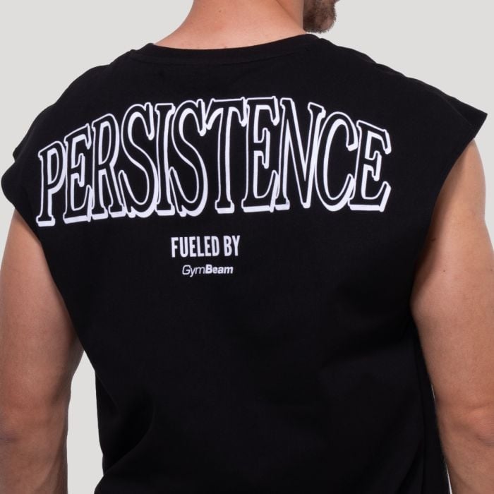 Majica brez rokavov Persistence Black - GymBeam M
