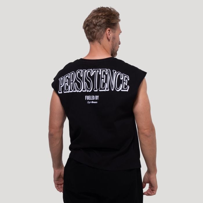 Majica brez rokavov Persistence Black - GymBeam M