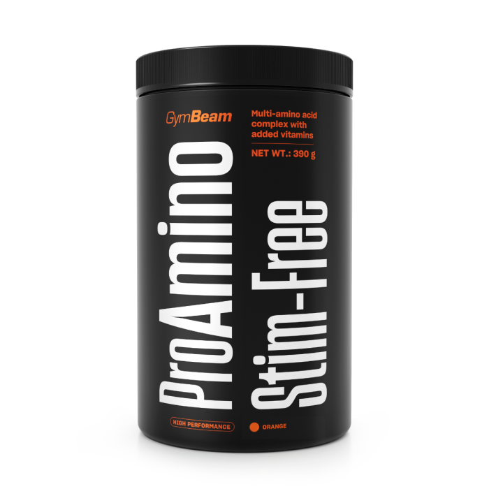 ProAMINO Stim-Free - GymBeam 390 g - pomaranča