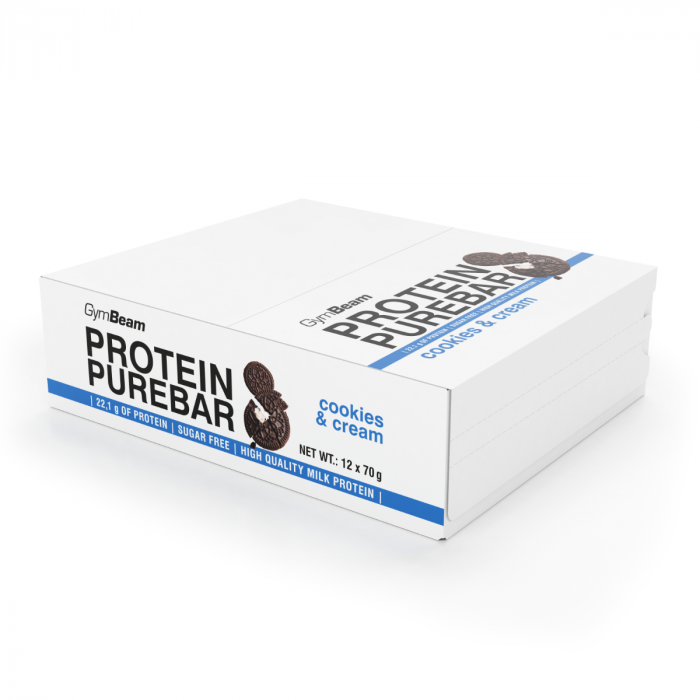Protein PureBar 12 x 70 g GymBeam - cookies cream
