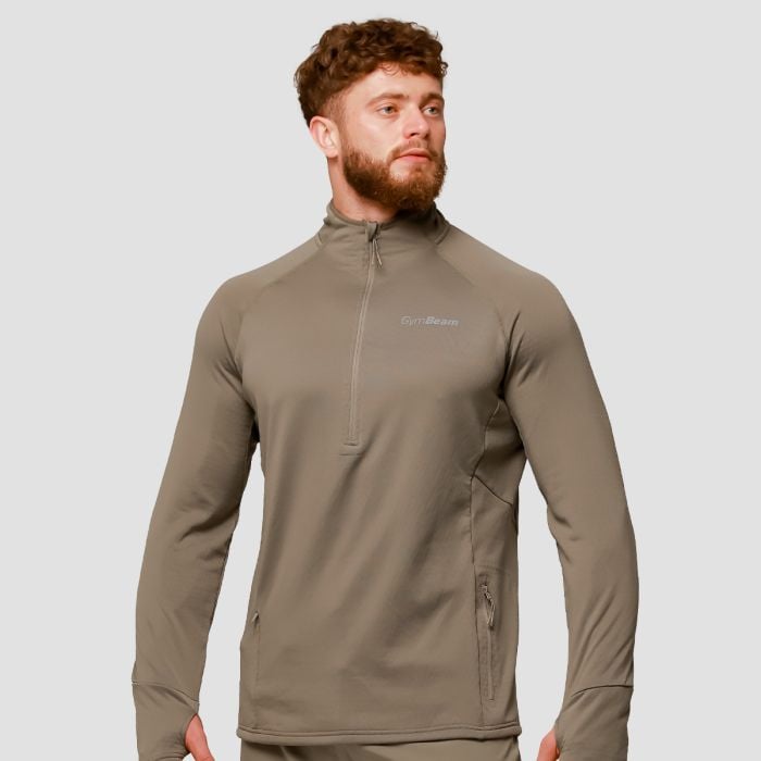 Tekaški pulover Pulse 1/2 Zip Vetiver - GymBeam L