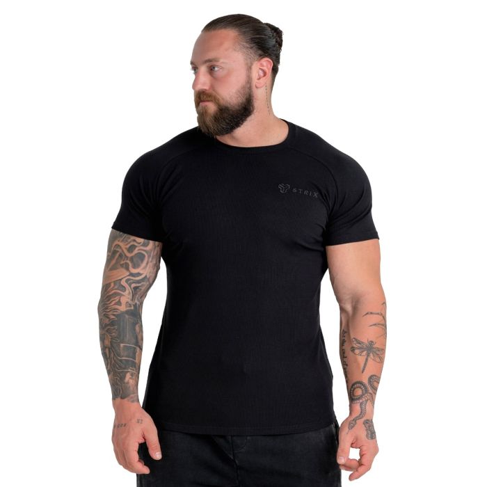 Majica Ribbed Tee Black - STRIX XXL