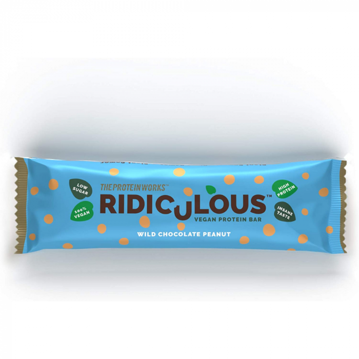 Ridiculous Vegan Protein Bar - The Protein Works 47 g - čokolada - arašidi