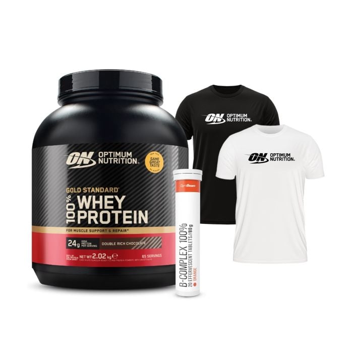 100% Whey Gold Standard - Optimum Nutrition + darili 450 g - obogatena dvojna čokolada
