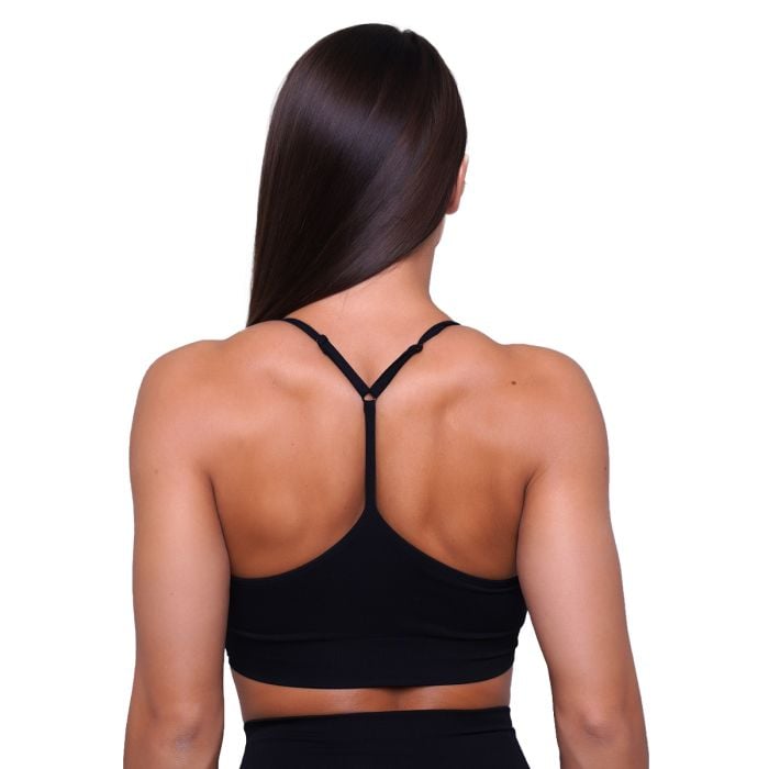 Športni nedrček String Black - GymBeam S