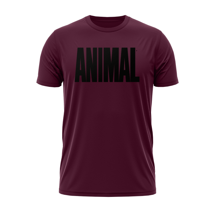 Majica s kratkimi rokavi Animal Maroon - Universal Nutrition M