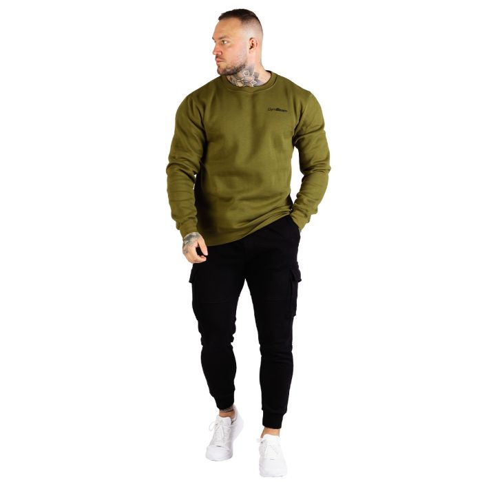 Moški pulover Basic Military Green - GymBeam M
