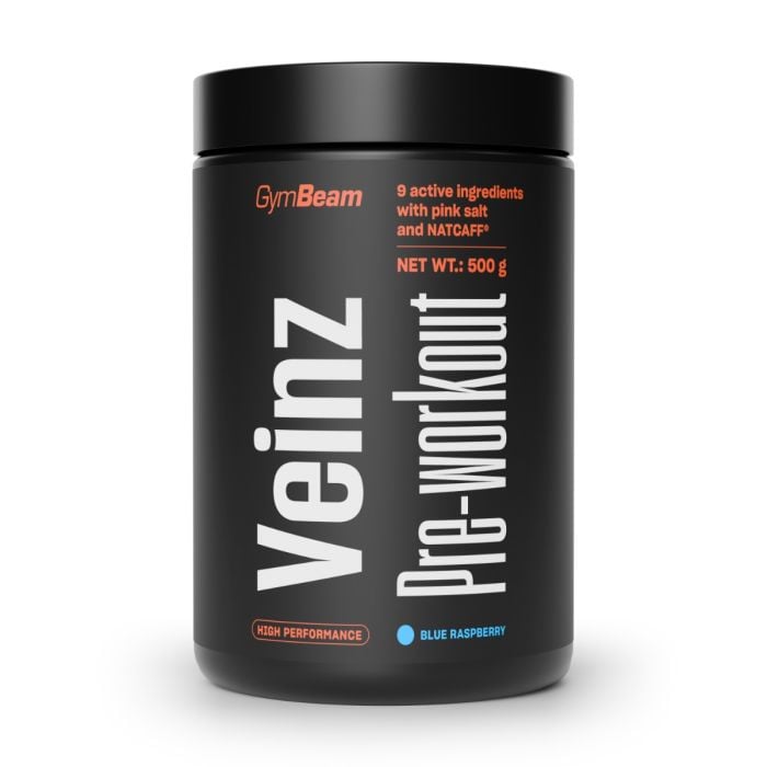 Veinz Pre-workout - GymBeam 500 g - modra malina