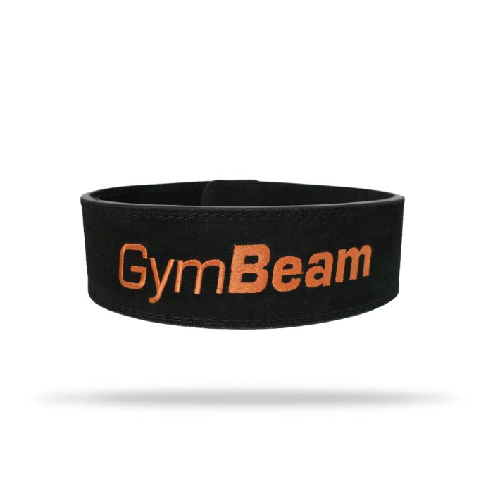Pas za dvigovanje uteži LEVER Black/Orange - GymBeam XL