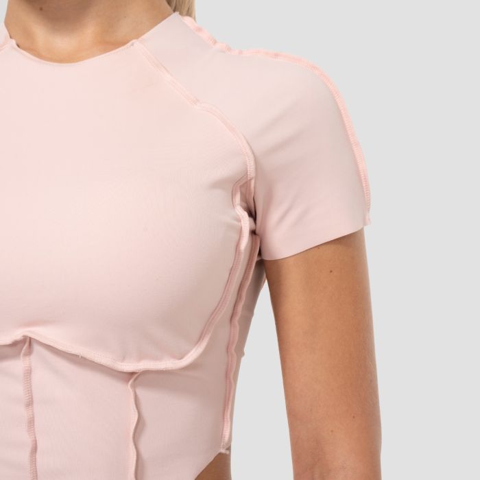Ženska majica Cropped Cosmo Pink - GymBeam L