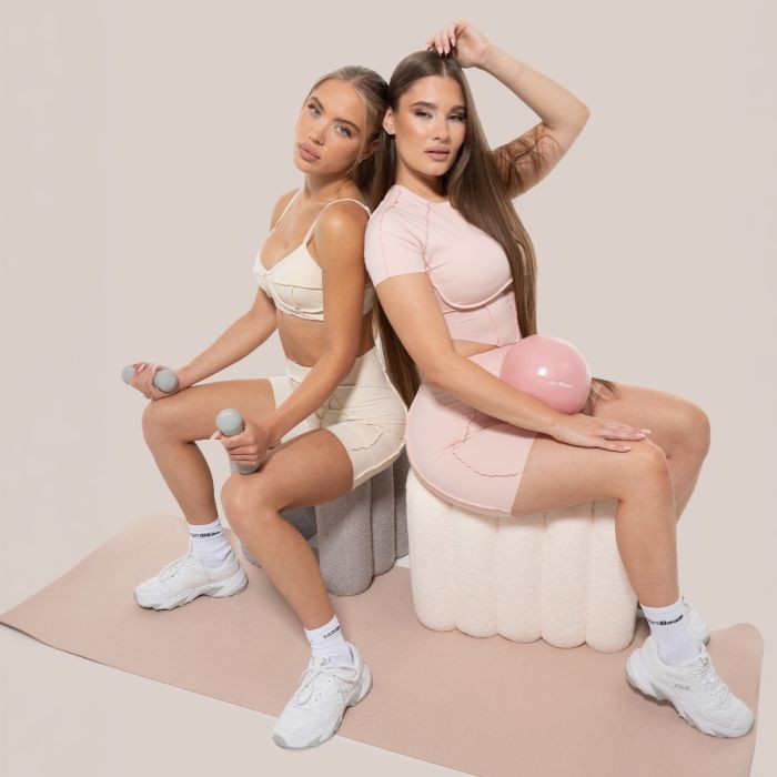 Ženska majica Cropped Cosmo Pink - GymBeam L