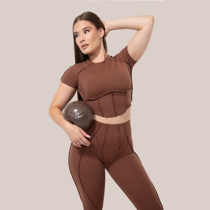 Women‘s Cosmo Leggings Brown - GymBeam L