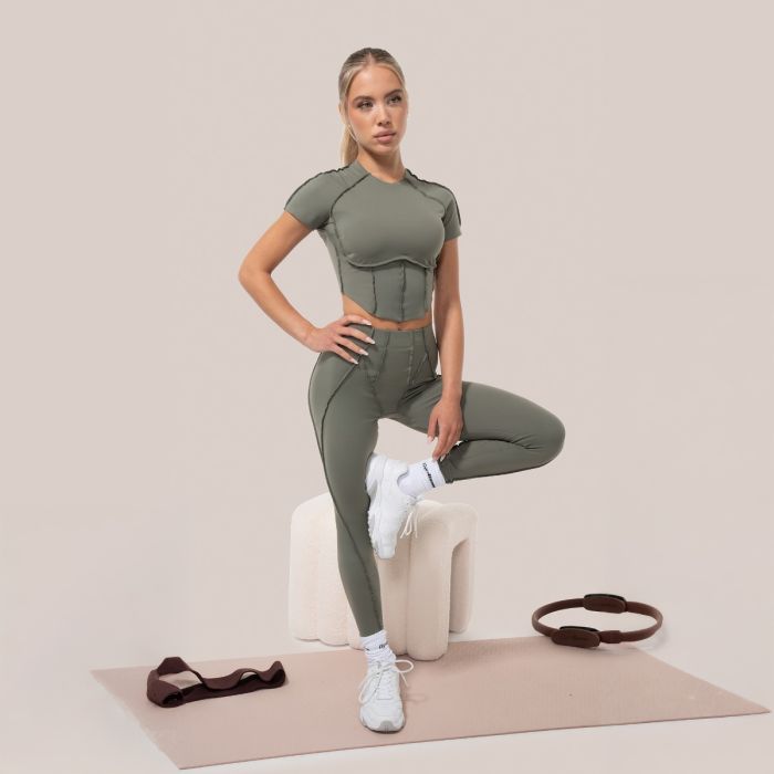 Women‘s Cosmo Leggings Olive - GymBeam L
