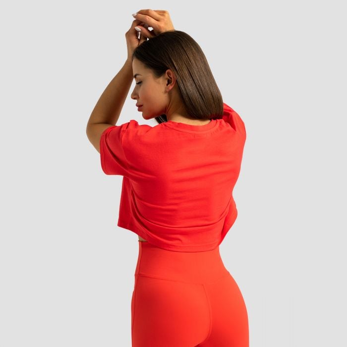 Ženska majica Limitless Cropped Hot Red - GymBeam L